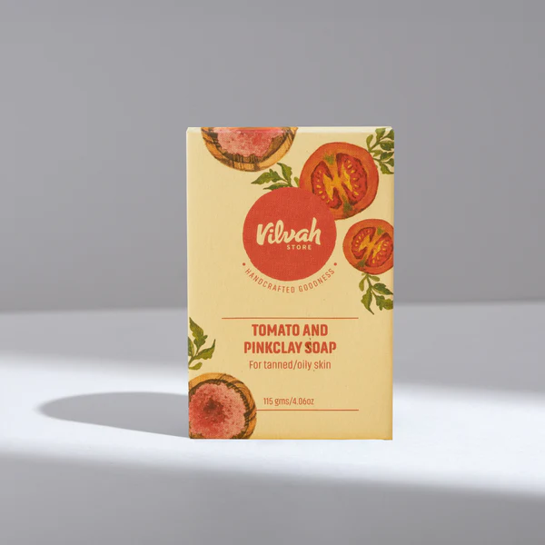 Tomato And Pink Clay Soap - Vilvah
